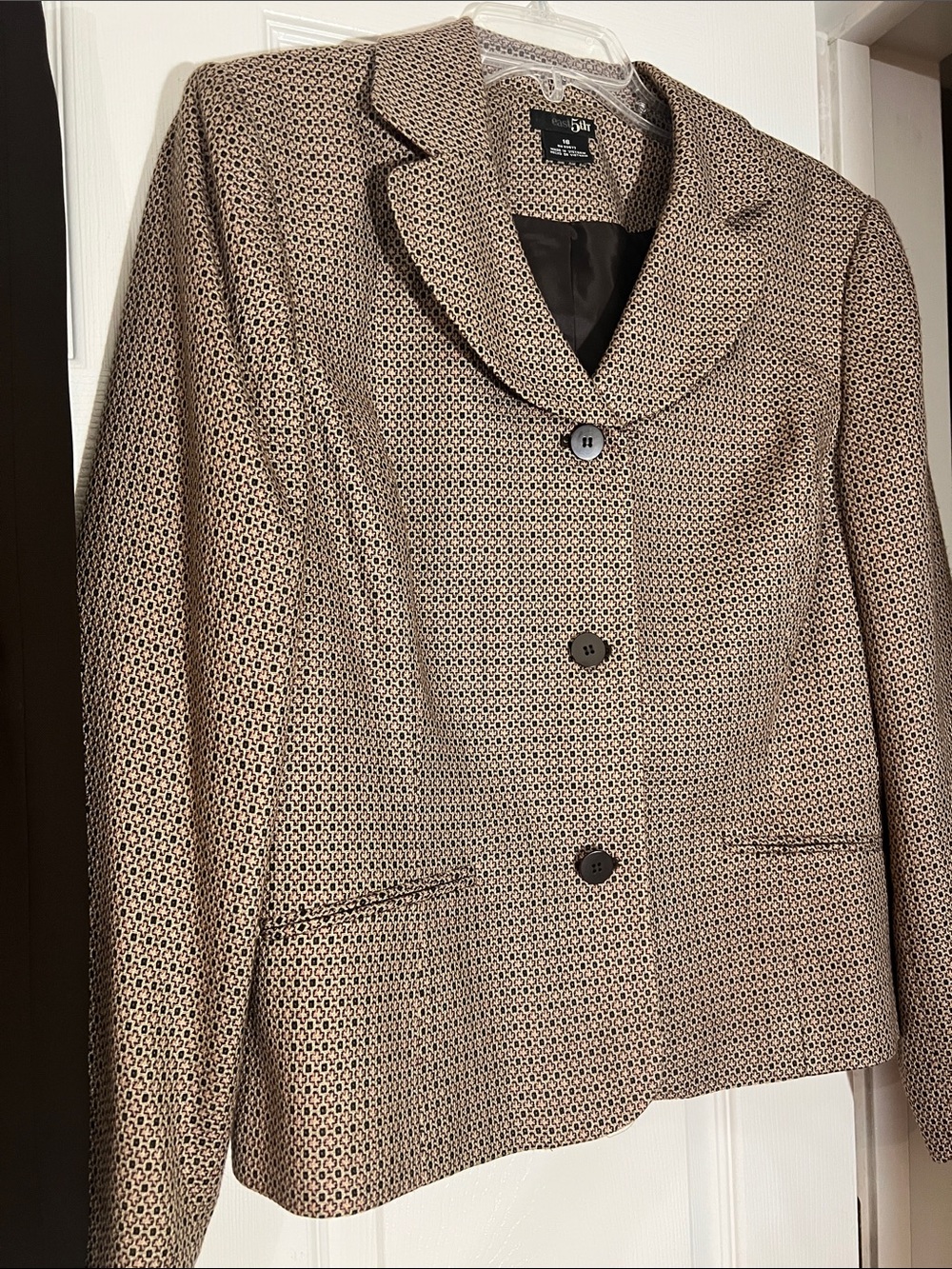 East 5th Black Pencil Skirt Suit